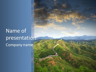 World Sunrise Stone PowerPoint Template