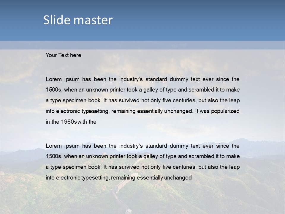 World Sunrise Stone PowerPoint Template
