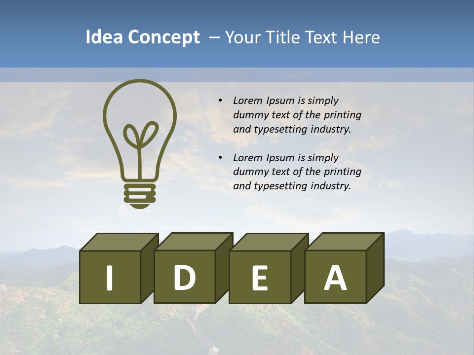 World Sunrise Stone PowerPoint Template