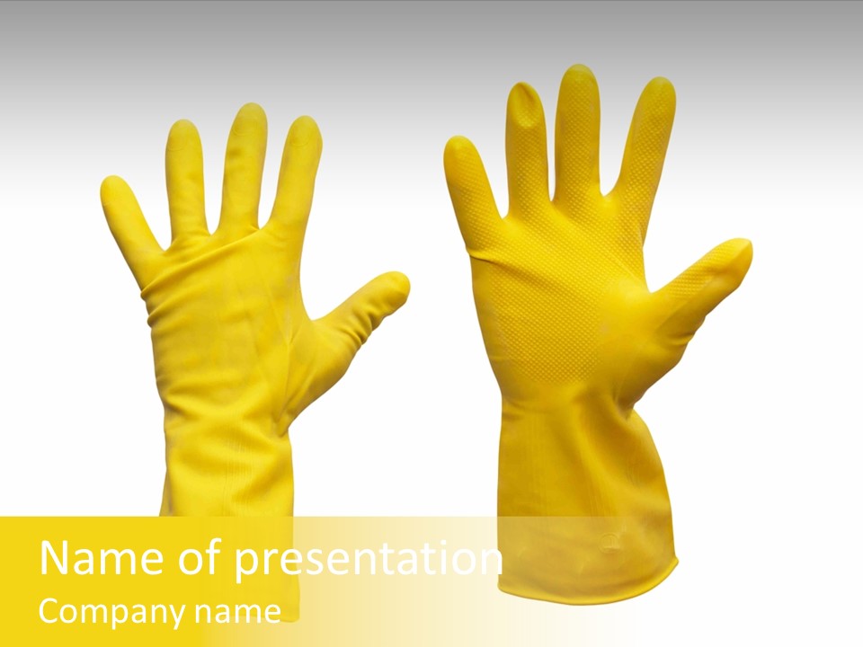 Hand Dish Background PowerPoint Template