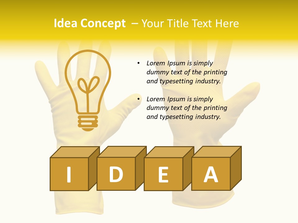 Hand Dish Background PowerPoint Template