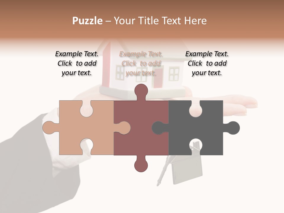 A Person Holding A House Key In Their Hand PowerPoint Template