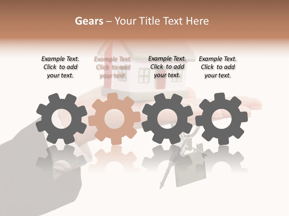 A Person Holding A House Key In Their Hand PowerPoint Template