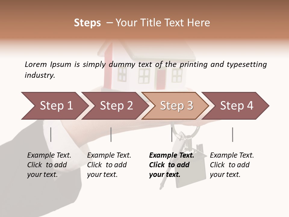 A Person Holding A House Key In Their Hand PowerPoint Template