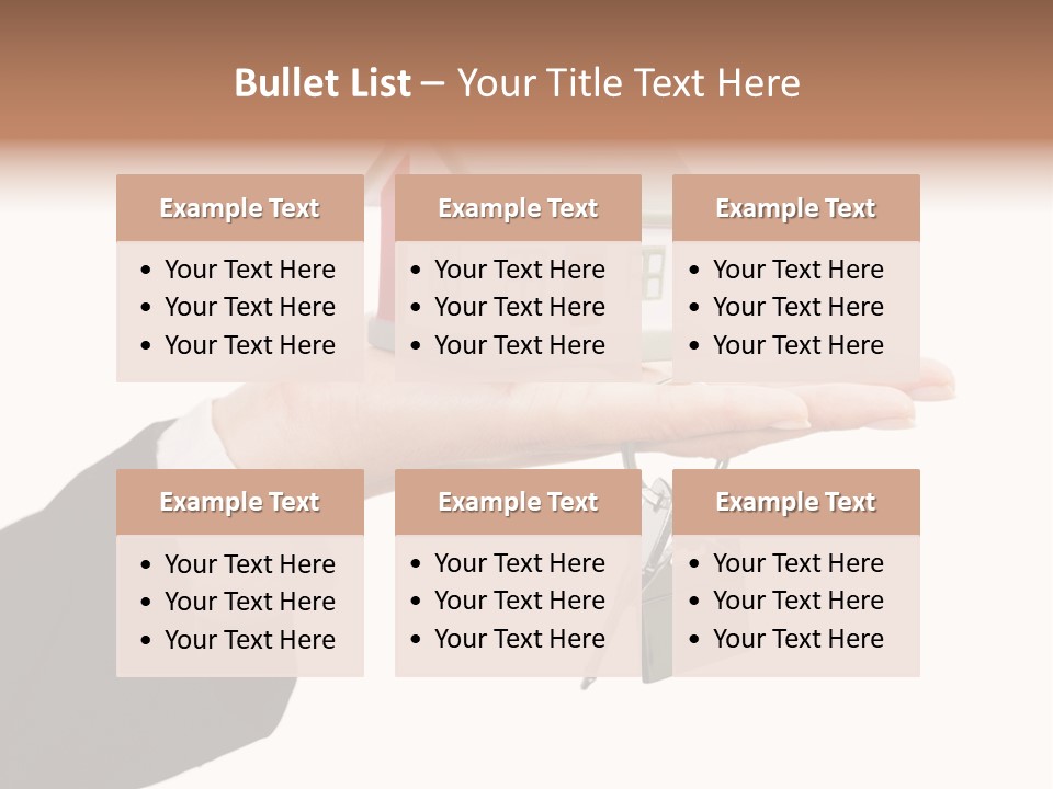 A Person Holding A House Key In Their Hand PowerPoint Template