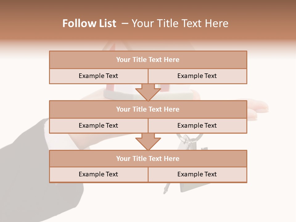 A Person Holding A House Key In Their Hand PowerPoint Template