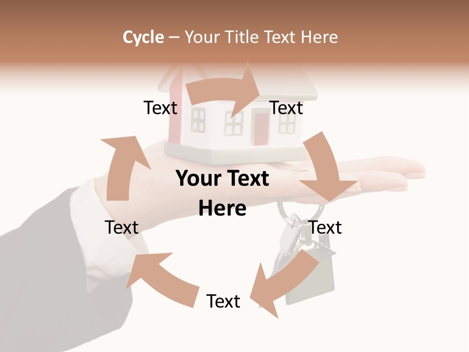 A Person Holding A House Key In Their Hand PowerPoint Template