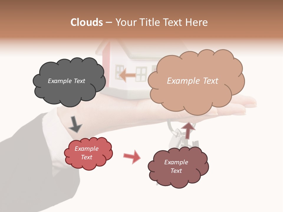 A Person Holding A House Key In Their Hand PowerPoint Template
