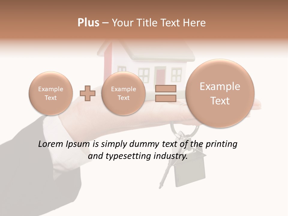 A Person Holding A House Key In Their Hand PowerPoint Template