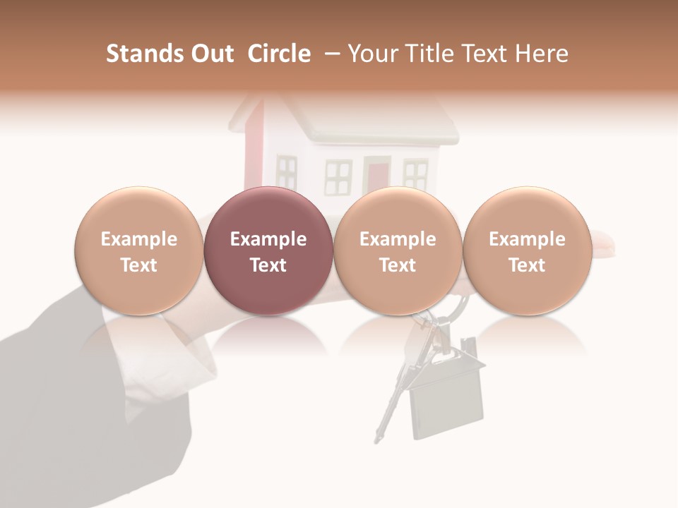 A Person Holding A House Key In Their Hand PowerPoint Template