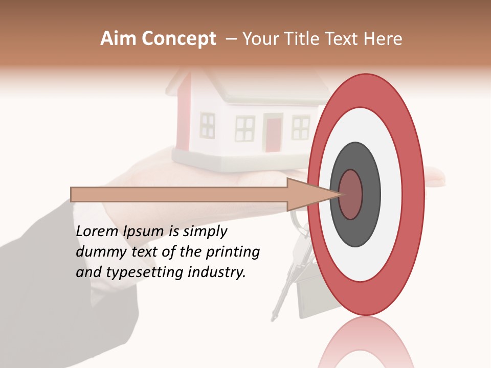 A Person Holding A House Key In Their Hand PowerPoint Template