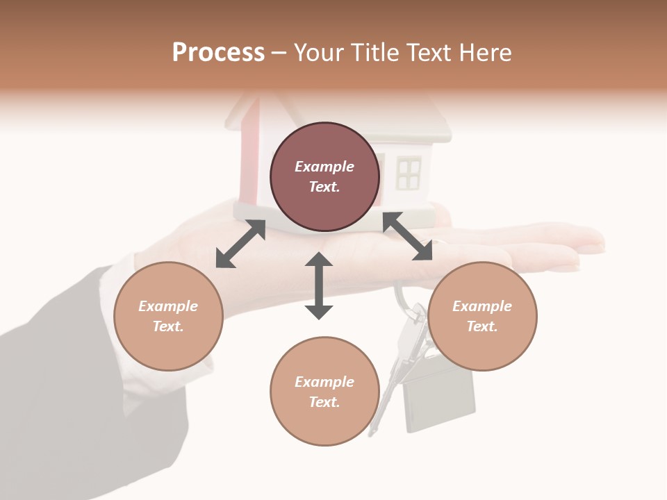 A Person Holding A House Key In Their Hand PowerPoint Template