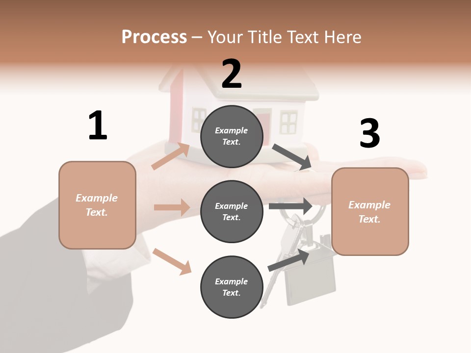 A Person Holding A House Key In Their Hand PowerPoint Template