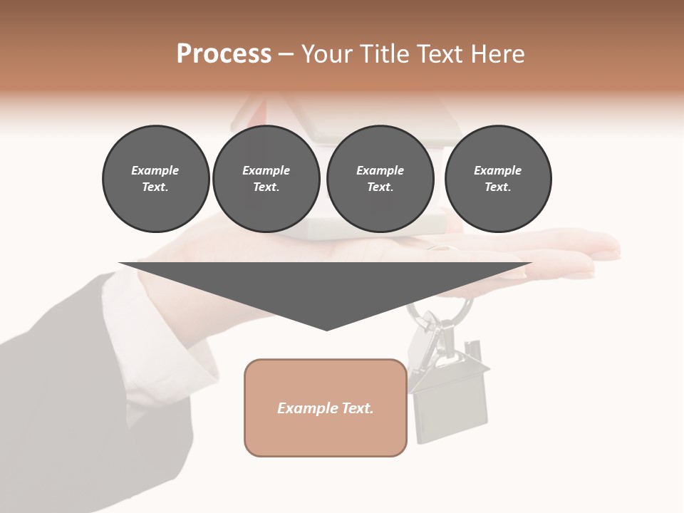 A Person Holding A House Key In Their Hand PowerPoint Template