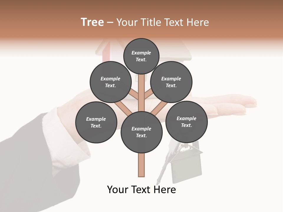 A Person Holding A House Key In Their Hand PowerPoint Template