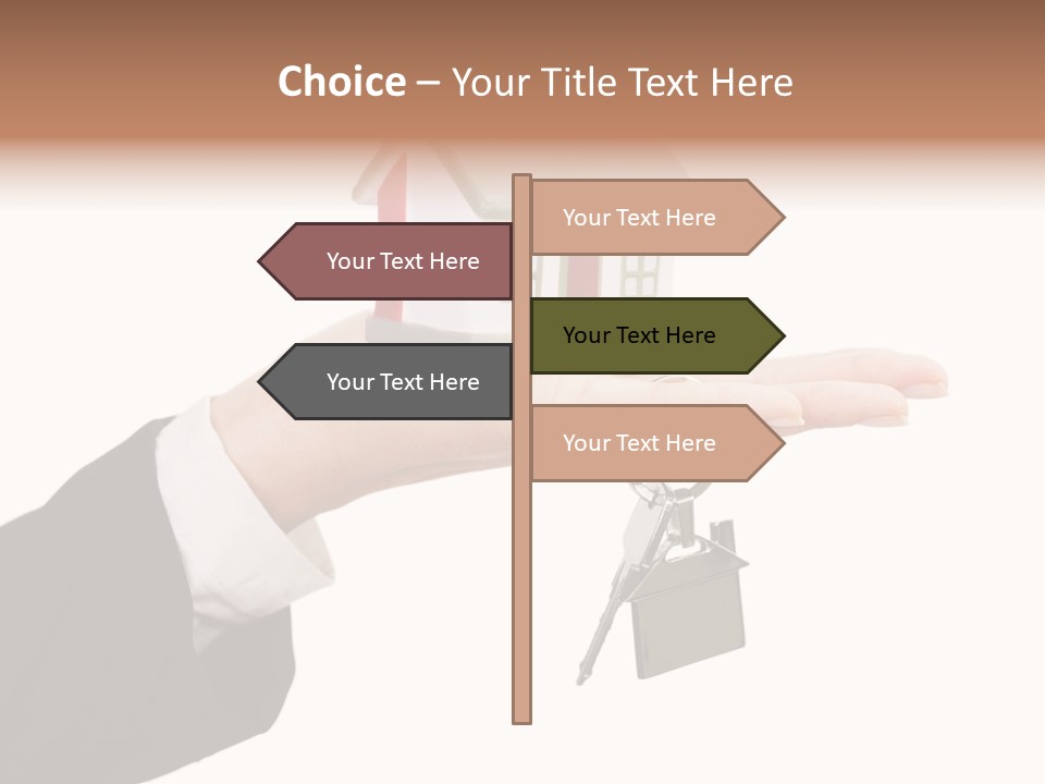 A Person Holding A House Key In Their Hand PowerPoint Template
