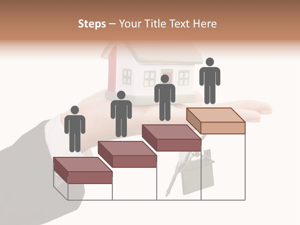 A Person Holding A House Key In Their Hand PowerPoint Template