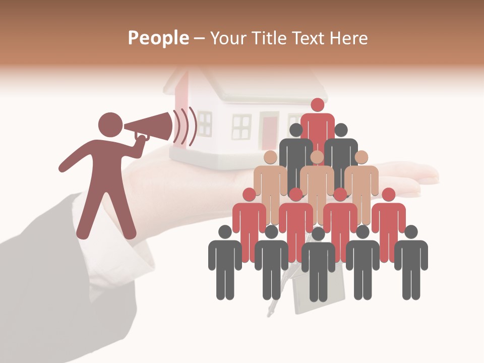 A Person Holding A House Key In Their Hand PowerPoint Template