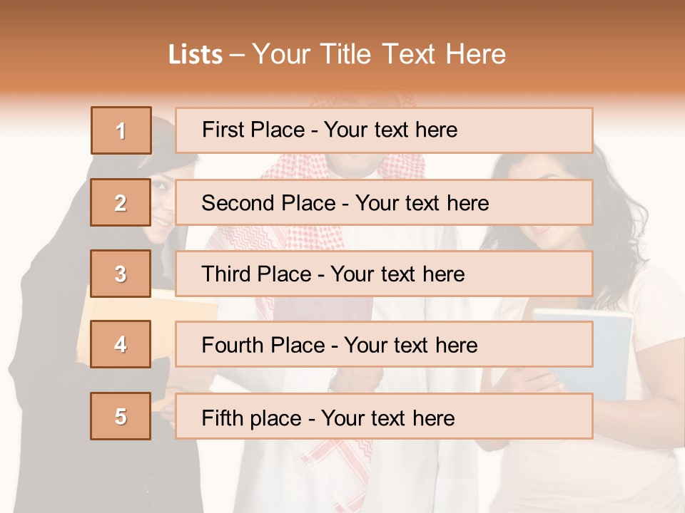 Dishdash University Man PowerPoint Template