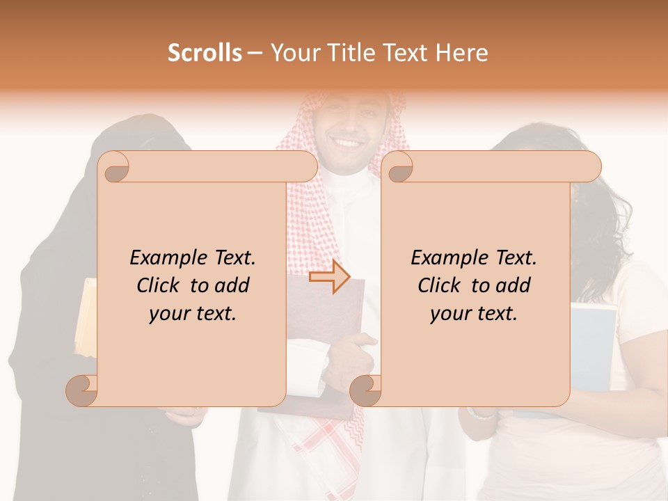 Dishdash University Man PowerPoint Template