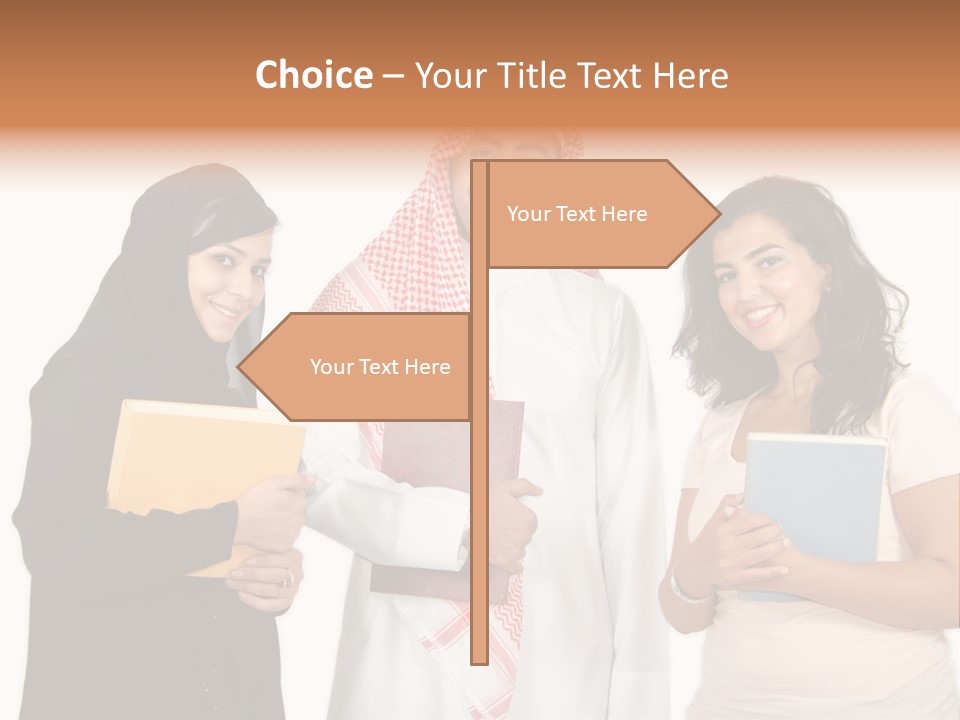 Dishdash University Man PowerPoint Template