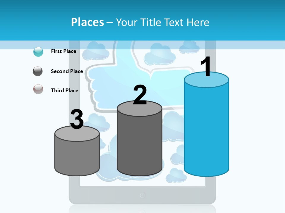 Black Glossy Gadget PowerPoint Template