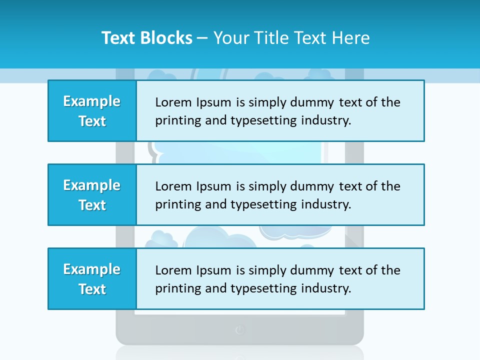 Black Glossy Gadget PowerPoint Template