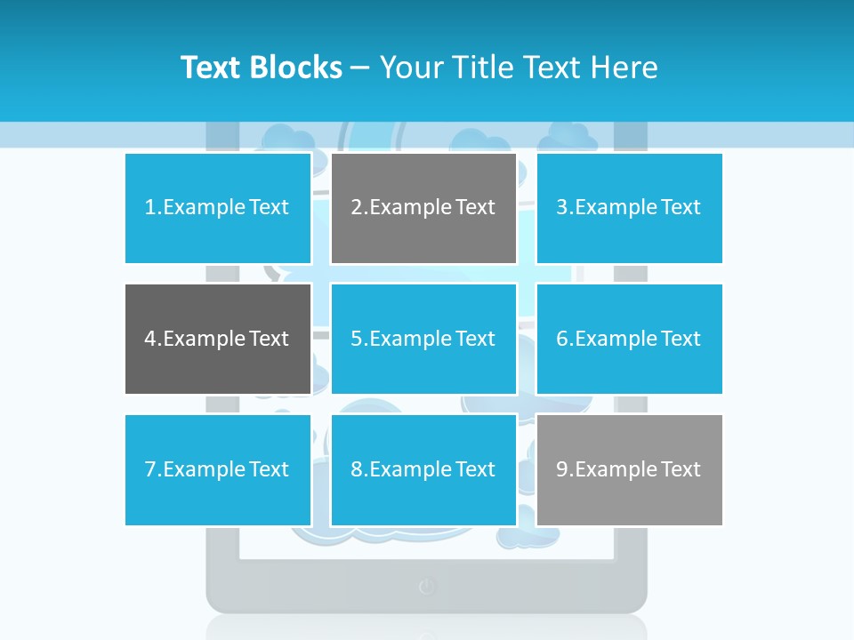 Black Glossy Gadget PowerPoint Template