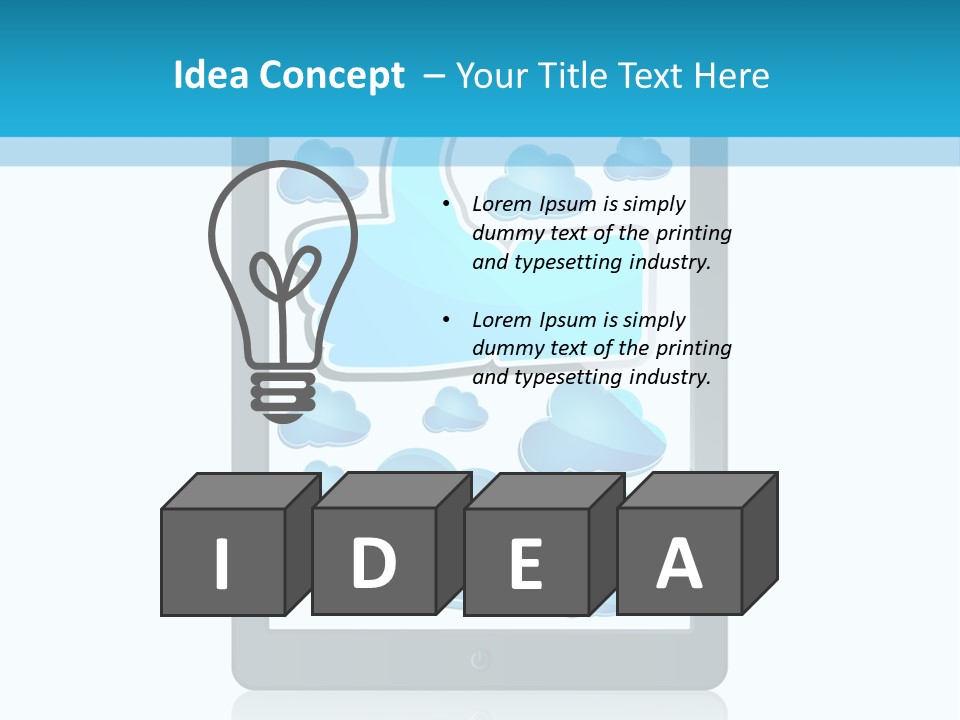 Black Glossy Gadget PowerPoint Template