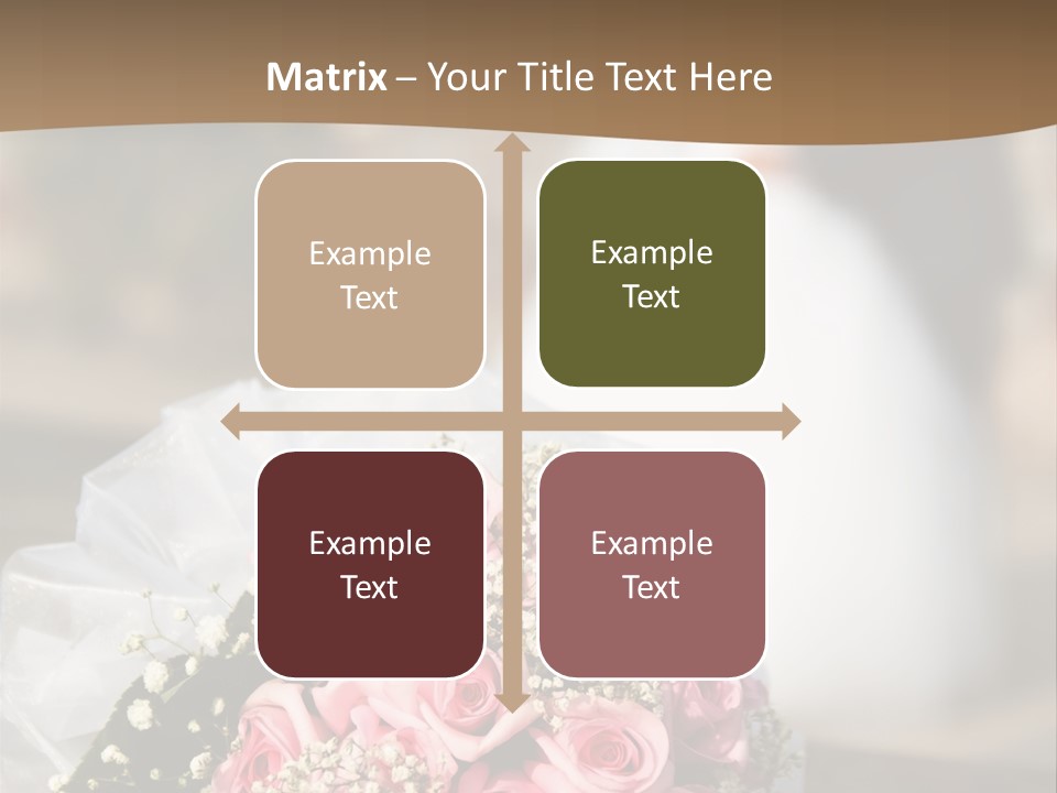 Flower Bouquet Closeup Groom PowerPoint Template