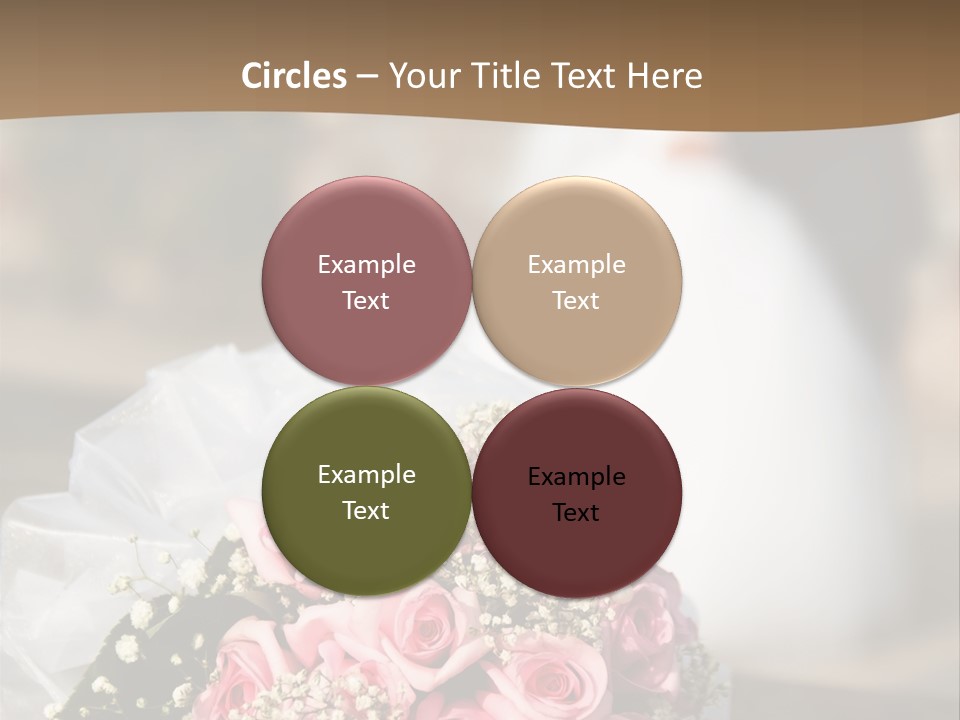 Flower Bouquet Closeup Groom PowerPoint Template