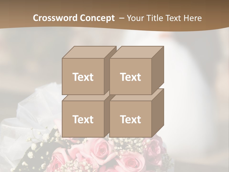 Flower Bouquet Closeup Groom PowerPoint Template