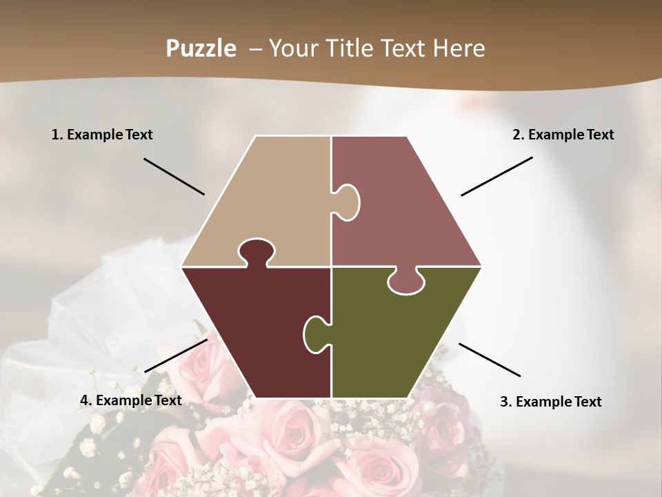 Flower Bouquet Closeup Groom PowerPoint Template