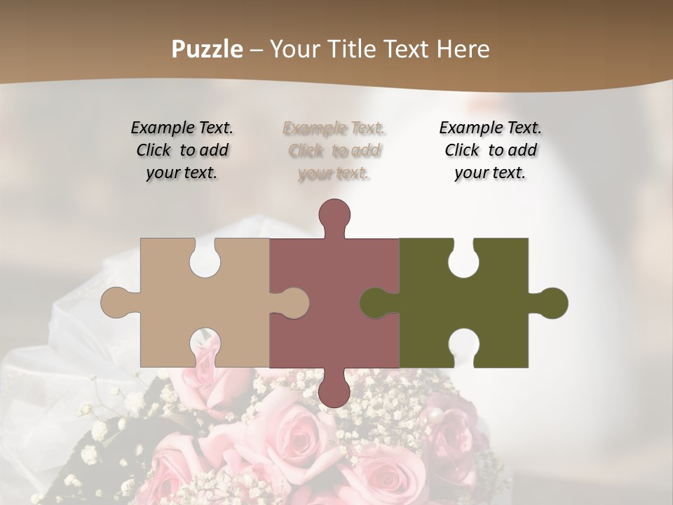 Flower Bouquet Closeup Groom PowerPoint Template