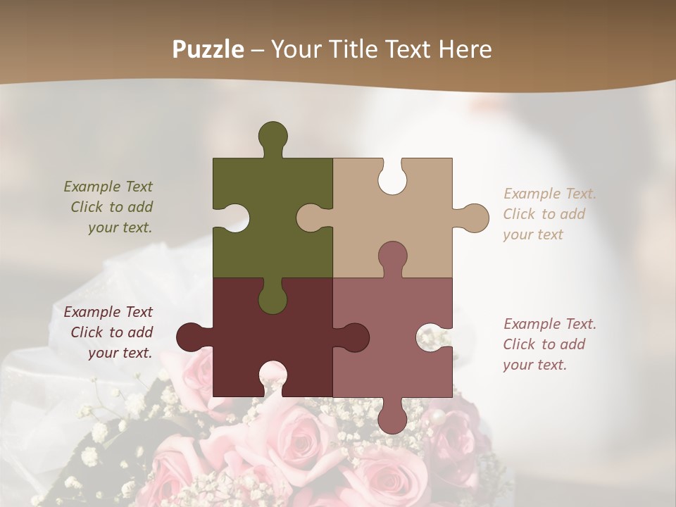 Flower Bouquet Closeup Groom PowerPoint Template