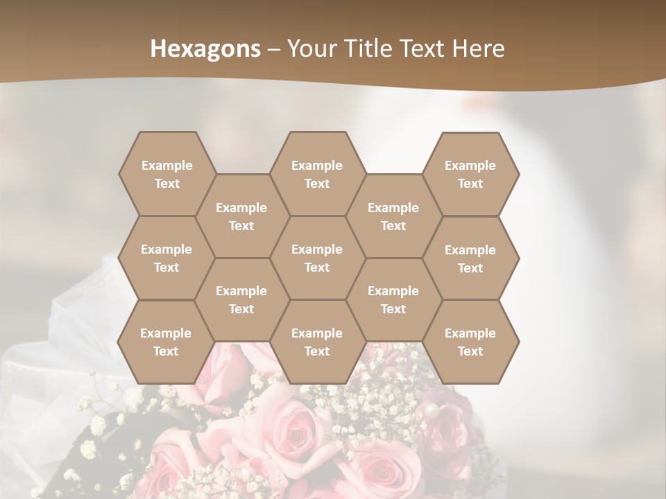 Flower Bouquet Closeup Groom PowerPoint Template