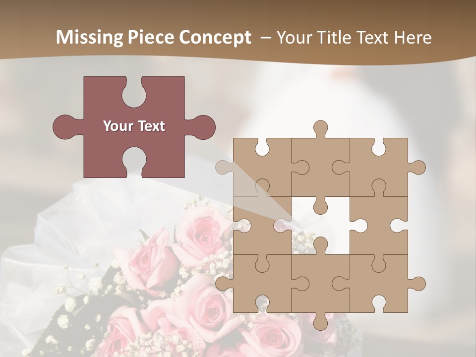 Flower Bouquet Closeup Groom PowerPoint Template