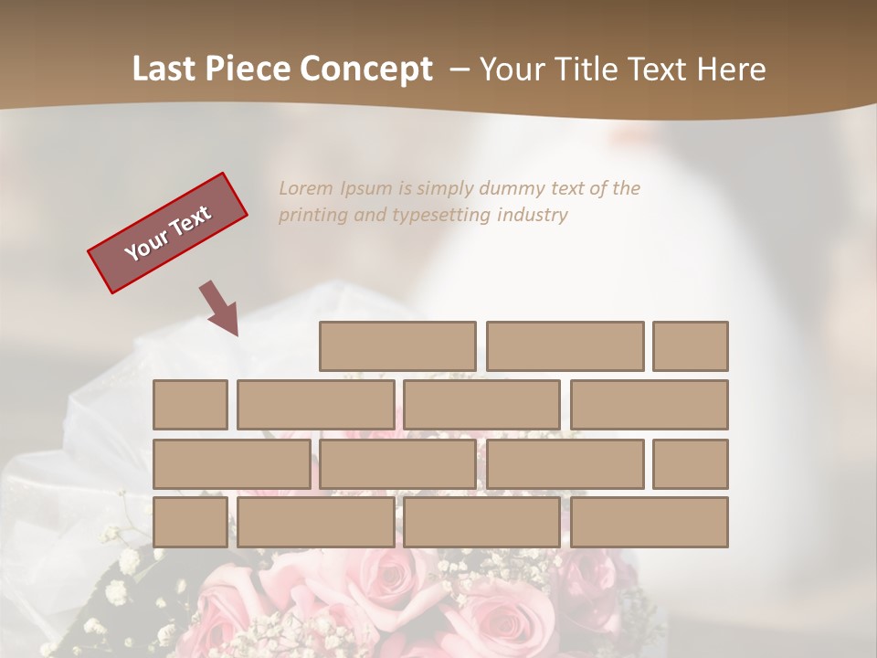 Flower Bouquet Closeup Groom PowerPoint Template