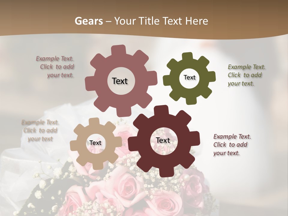 Flower Bouquet Closeup Groom PowerPoint Template