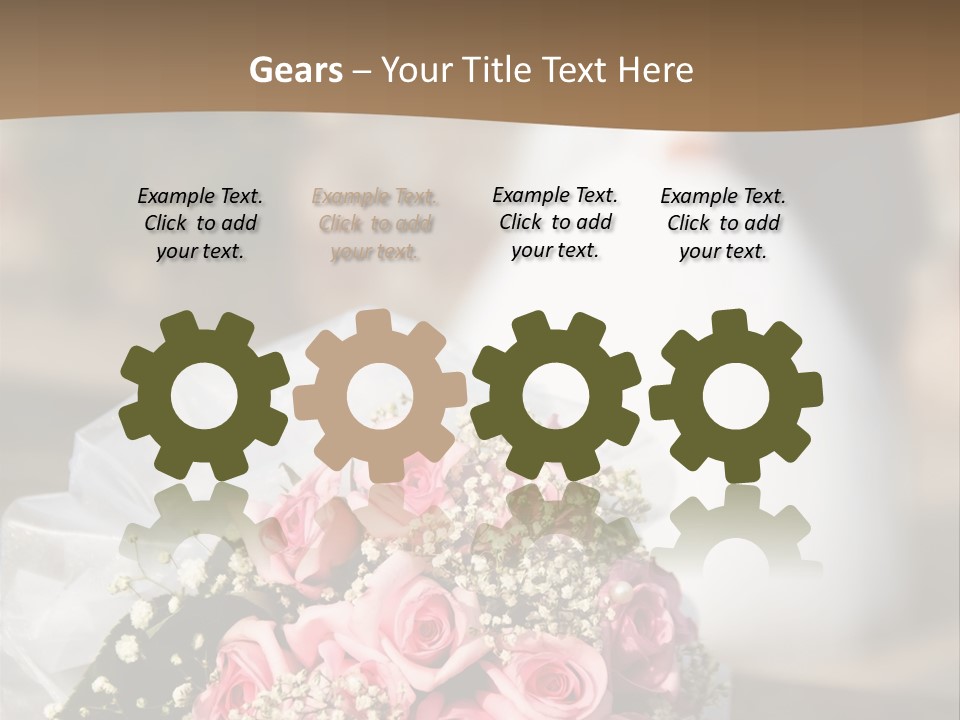 Flower Bouquet Closeup Groom PowerPoint Template