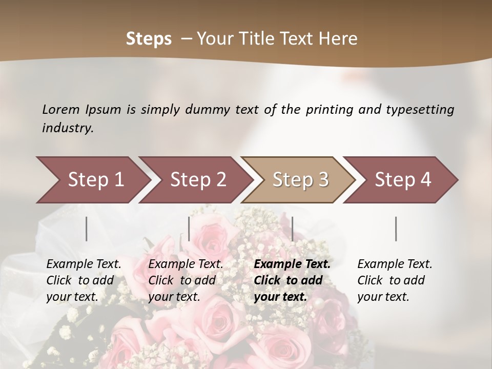 Flower Bouquet Closeup Groom PowerPoint Template