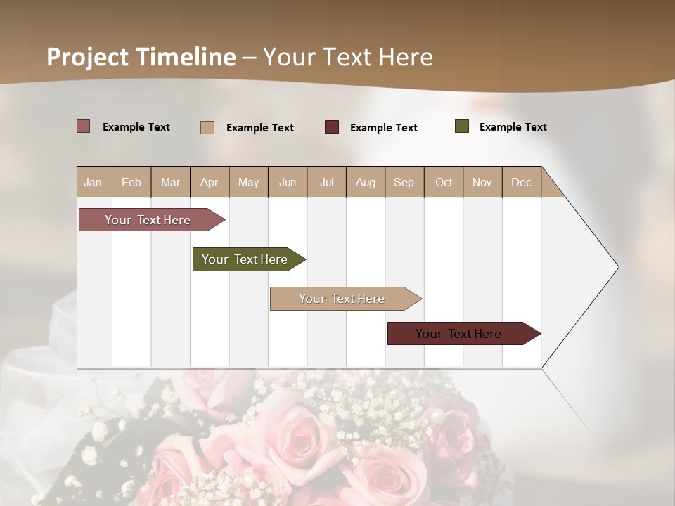 Flower Bouquet Closeup Groom PowerPoint Template