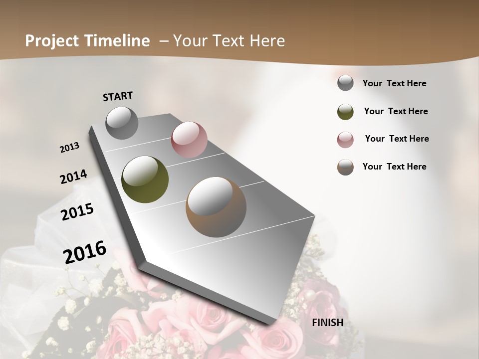 Flower Bouquet Closeup Groom PowerPoint Template