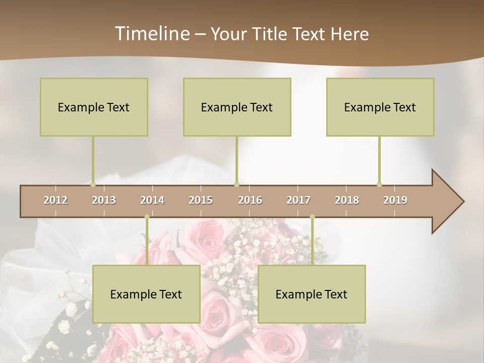 Flower Bouquet Closeup Groom PowerPoint Template