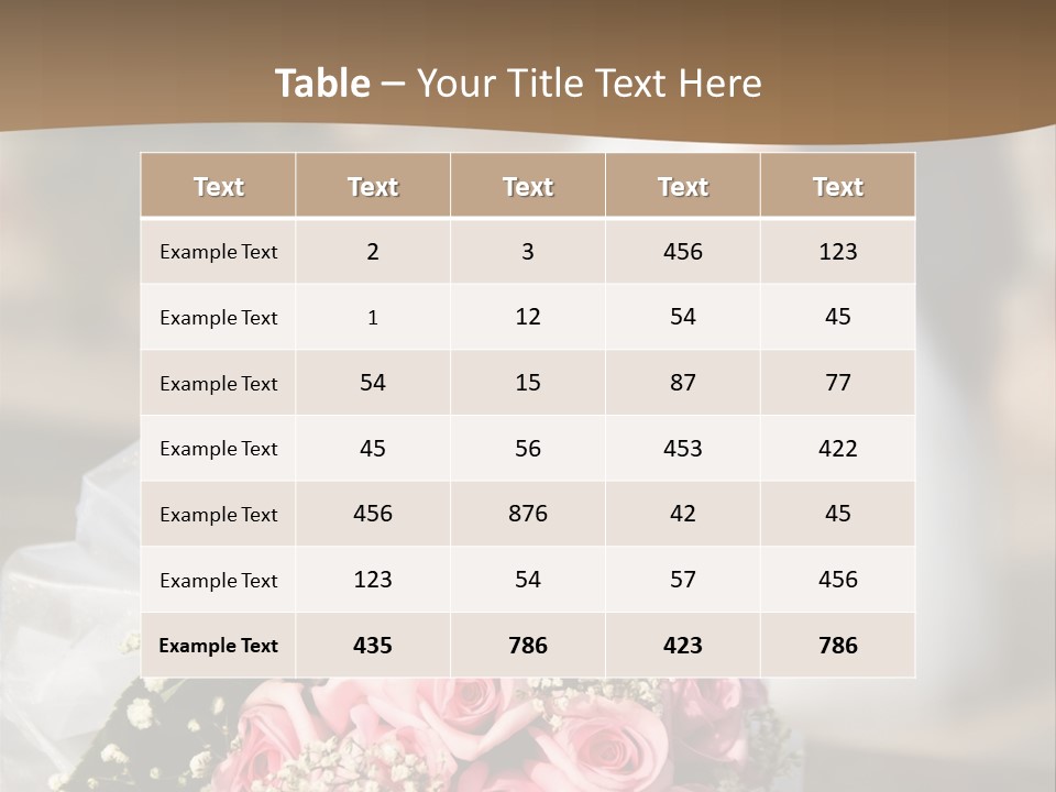 Flower Bouquet Closeup Groom PowerPoint Template