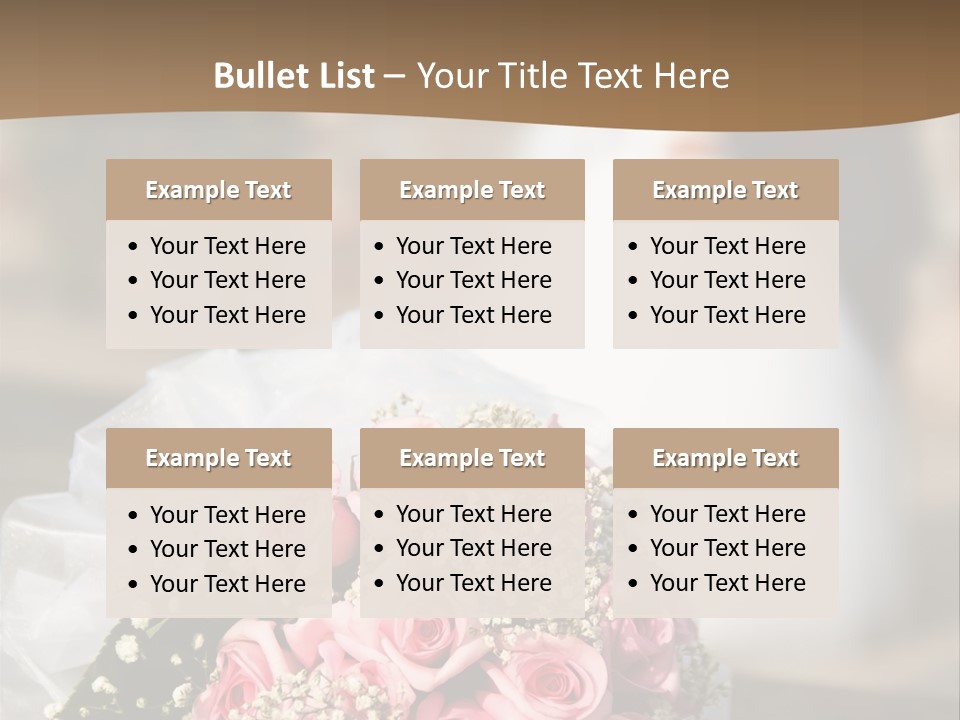 Flower Bouquet Closeup Groom PowerPoint Template