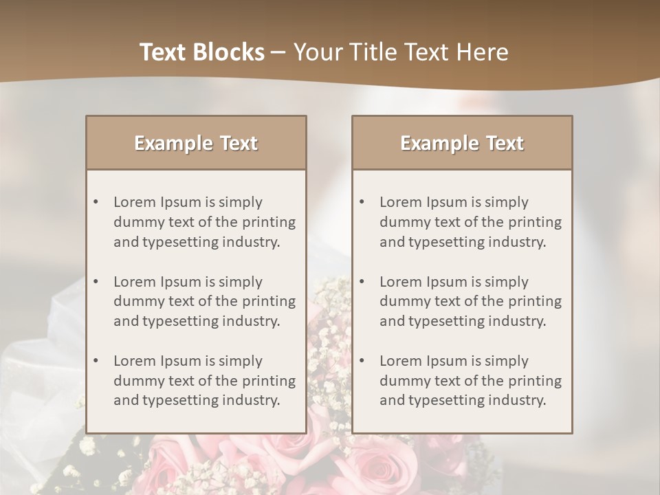 Flower Bouquet Closeup Groom PowerPoint Template