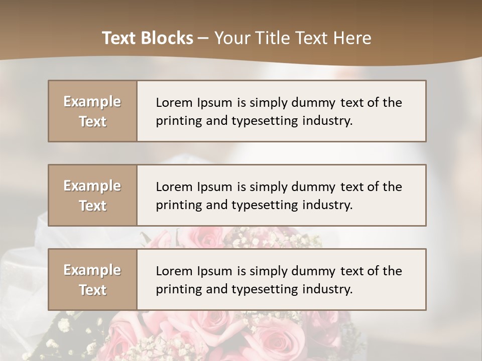Flower Bouquet Closeup Groom PowerPoint Template