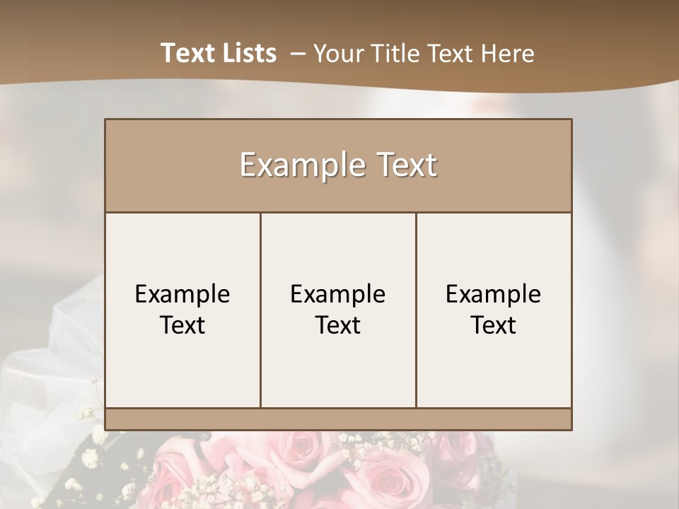 Flower Bouquet Closeup Groom PowerPoint Template