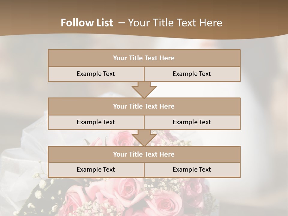 Flower Bouquet Closeup Groom PowerPoint Template